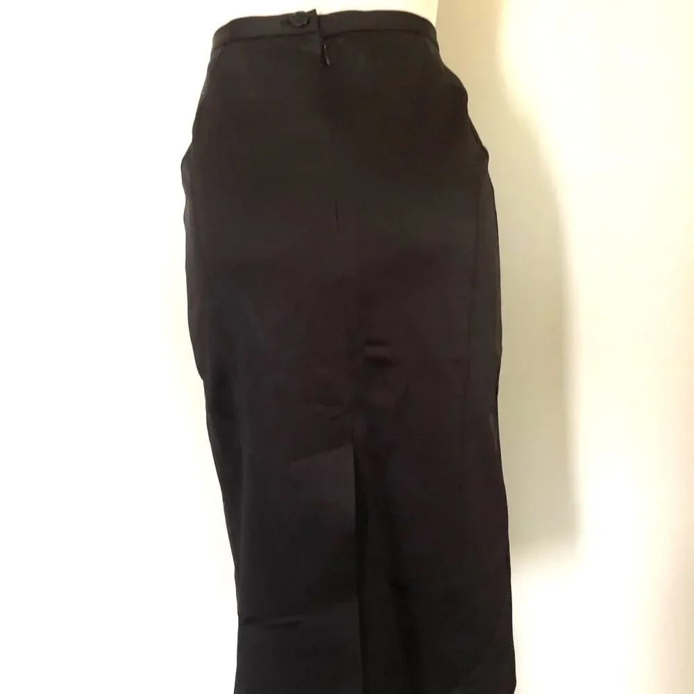 [BCBG MaxAzria] Black Lined Straight Skirt Sz: 6 - Picture 8 of 9
